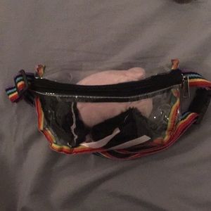 Clear rainbow fanny pack